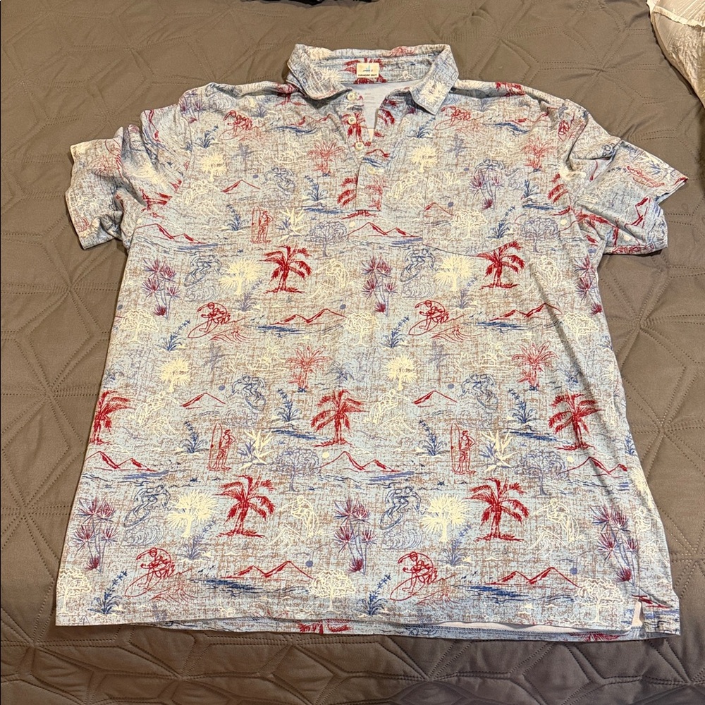 Johnnie O Men's Tropical Print Shirt - Multicolor